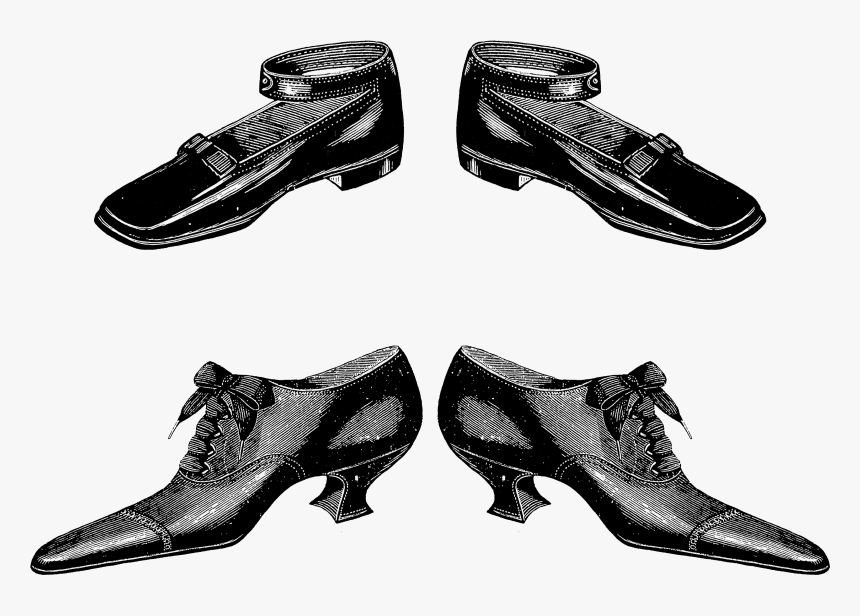 2784 Child Lady Shoes Victorian Era Free Vintage Clip, HD Png Download