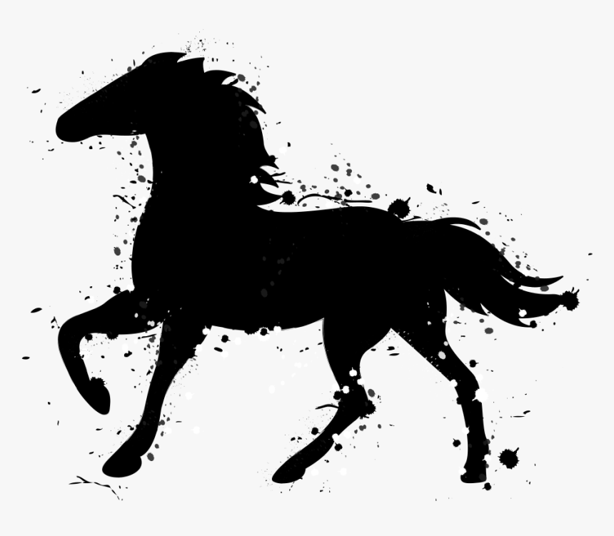 Horse Vector Graphics Silhouette Illustration Image, HD Png Download