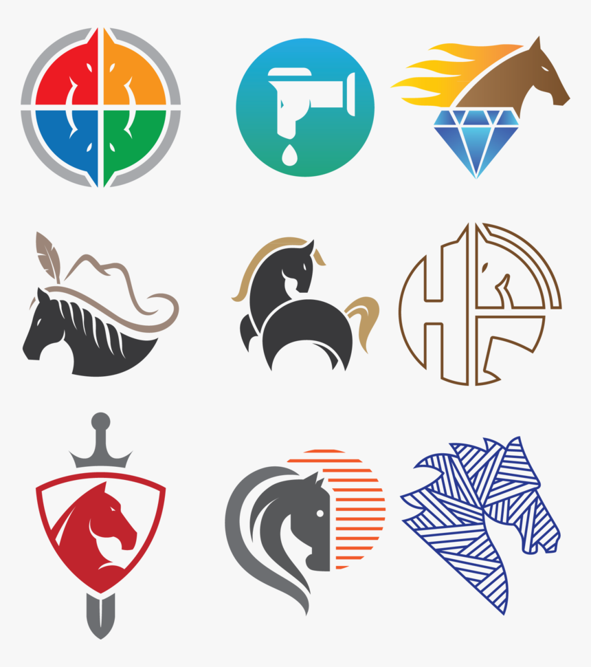 Logo Horse Vector Design Illustration Free Clipart, HD Png Download