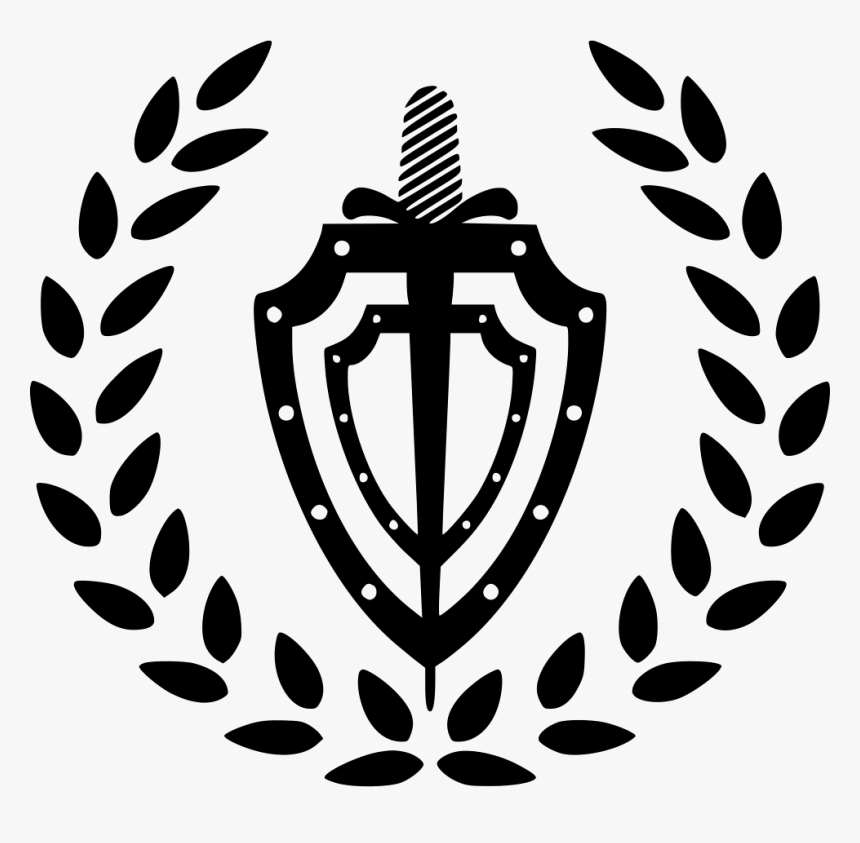 Control Outline Shield Safe Saber Wreath, HD Png Download