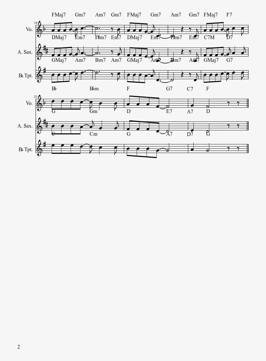 Heat Wave Sheet Music 2 Of 2 Pages, HD Png Download