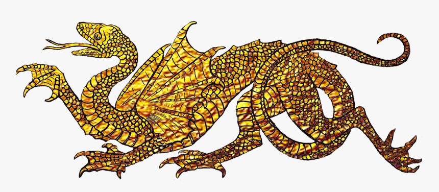 Golden Dragon Drawing, HD Png Download