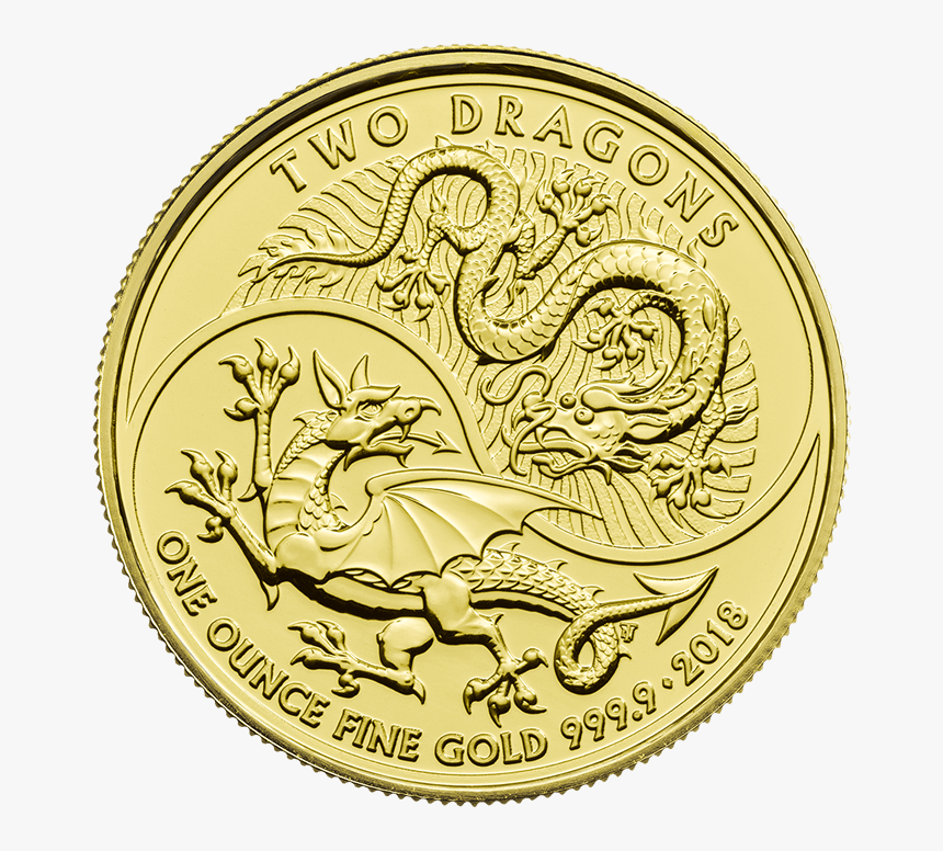 Two Dragons 2018 1 Oz Gold Coin 
 Src Https, HD Png Download