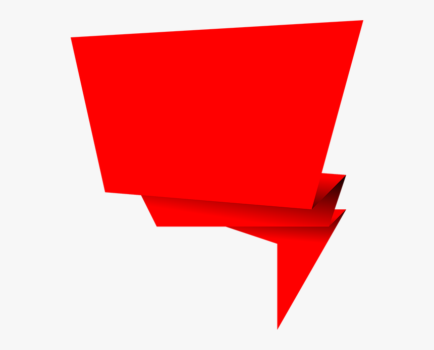 Origami Speech Bubble Banner 5, HD Png Download