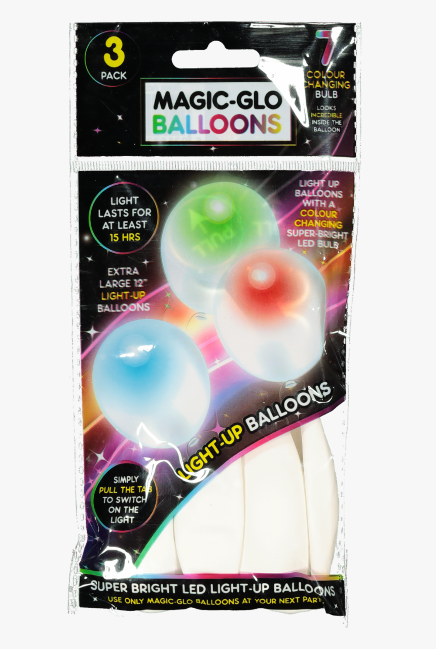 3pk White Light Up Balloons, HD Png Download