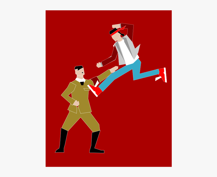 Badass Guy Vs Ninja Cop Clipart Icon Png, Transparent Png