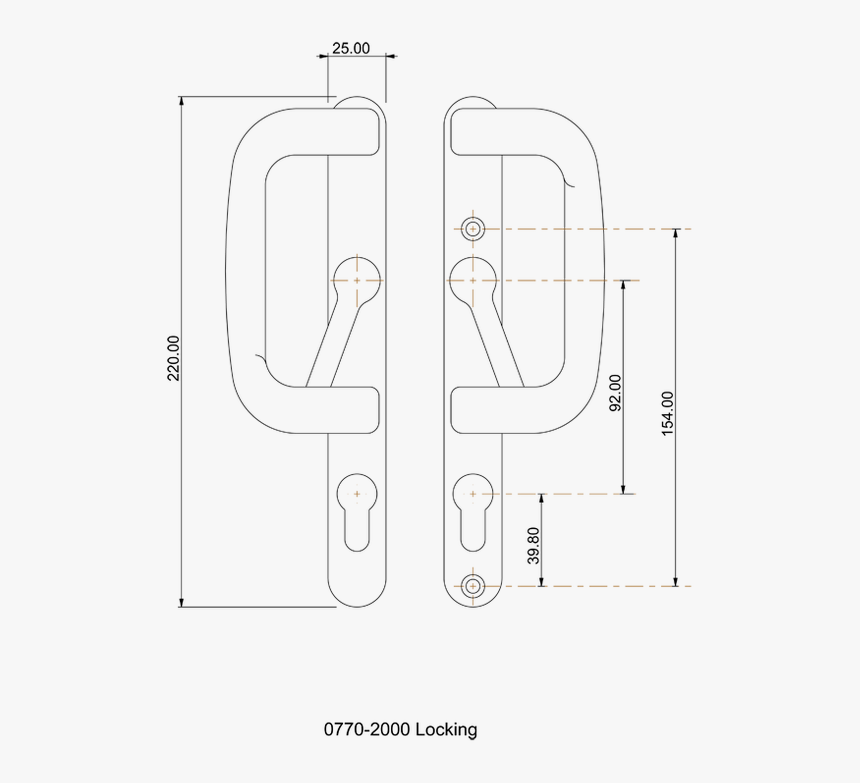 Sparta Patio Door Handle, HD Png Download