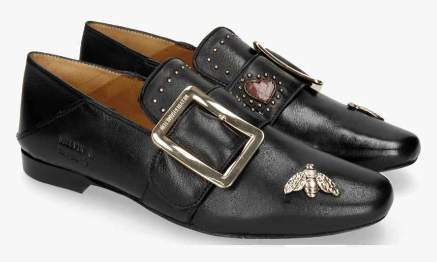Loafers Luna 2 Nappa Black Bee Gold , Png Download, Transparent Png
