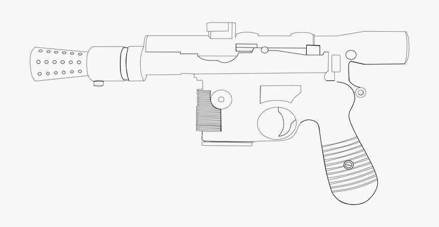 Dl-44, Blaster Pistol, Pistol, Rifle, Forward, Empire, HD Png Download