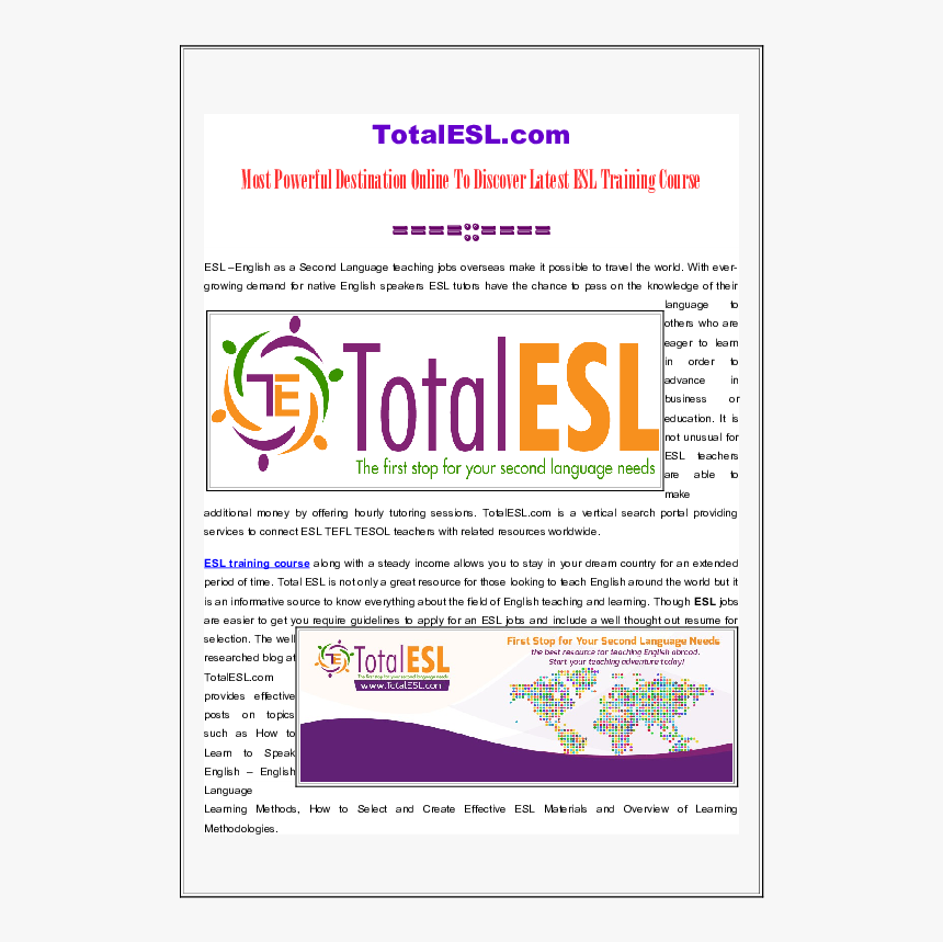 Esl Png, Transparent Png