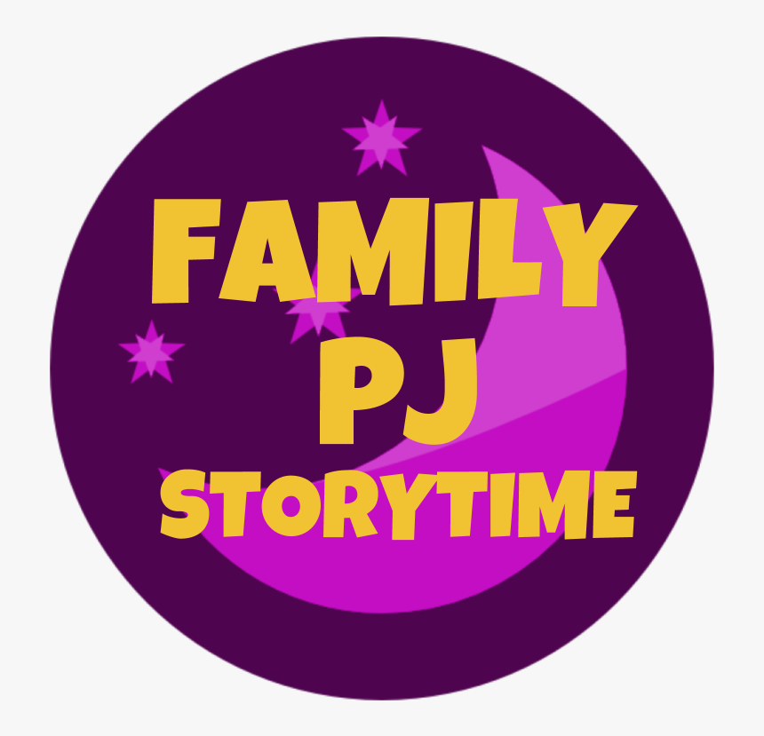 Dark Purple Circle With The Words Family Pj Storytime, HD Png Download