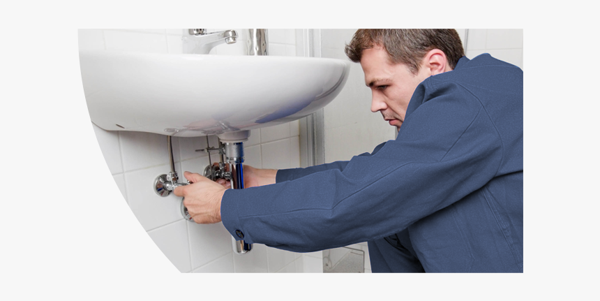 Plumber Repairing Sink Pipes, HD Png Download