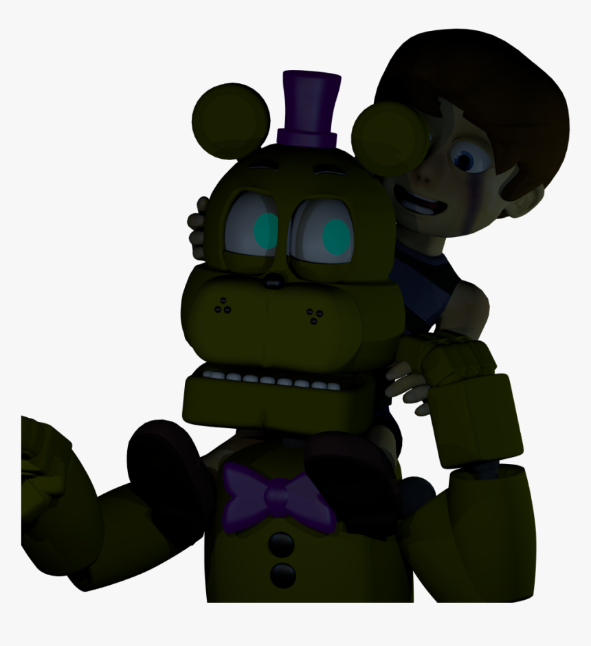 Fredbear Giving The Crying Child/bv A Piggyback Ride, HD Png Download