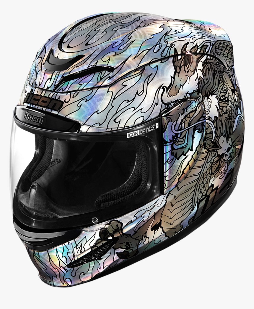 Icon Airmada Silver Legion Fullface Motorcycle Riding, HD Png Download