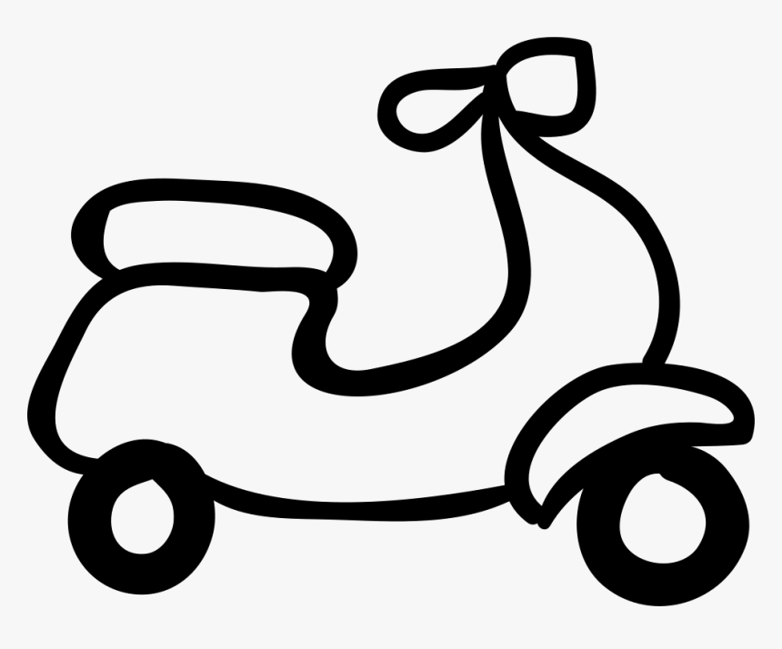 Motorcycle Hand Drawn Outline, HD Png Download
