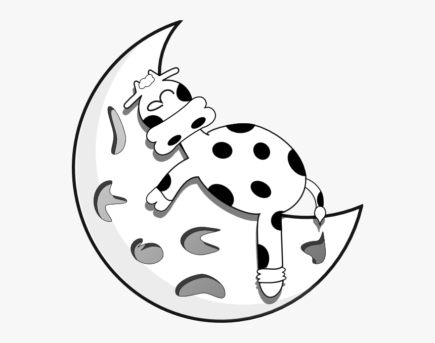 Cow Sleeping On The Moon Svg Clip Arts, HD Png Download