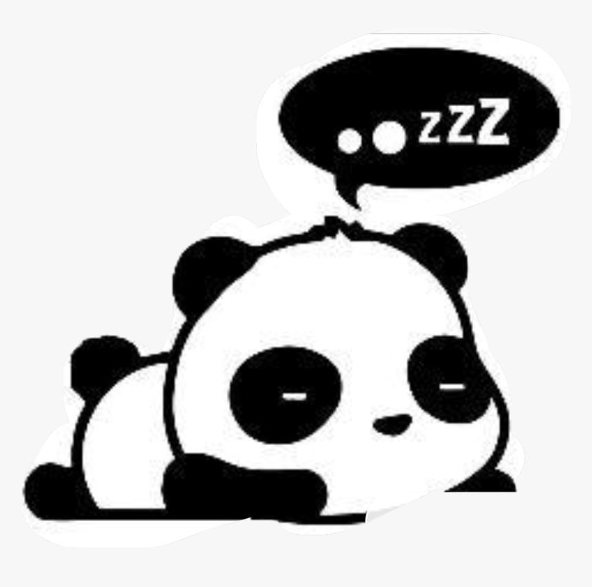 #sleepy #panda #freetoedit, HD Png Download