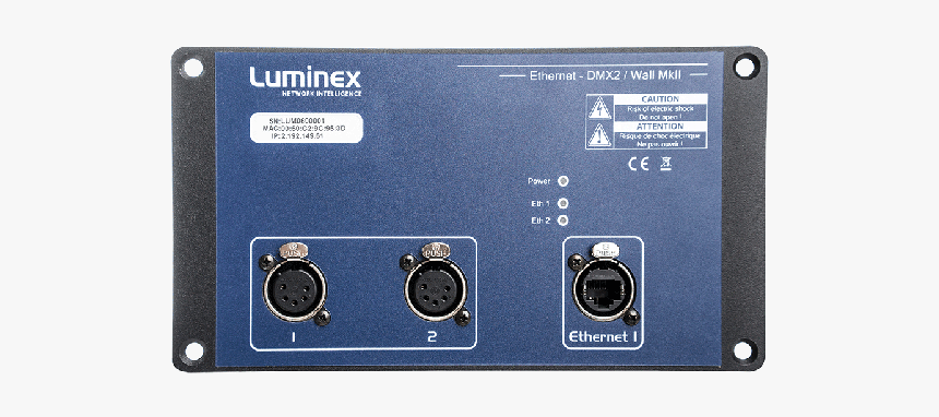 Luminex Dmx2 Wall Ethernet To Dmx Converter, HD Png Download