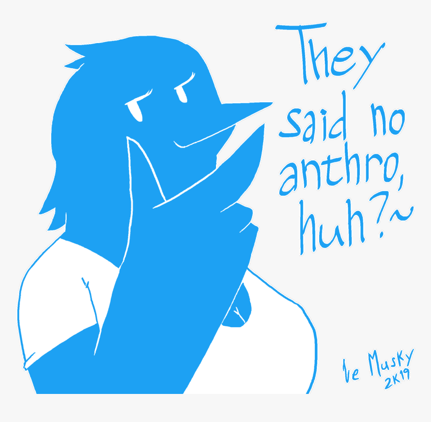He Said Ho Anthro Ua 2k19 Blue Text Line Art Font Human, HD Png Download