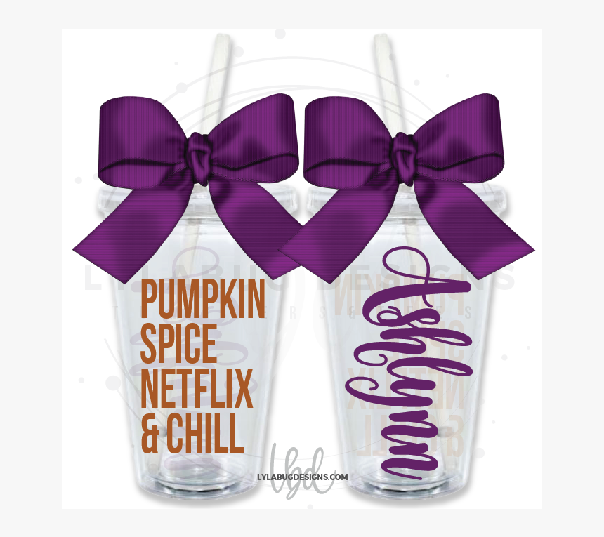 Pumpkin Spice Netflix & Chill Tumbler, HD Png Download
