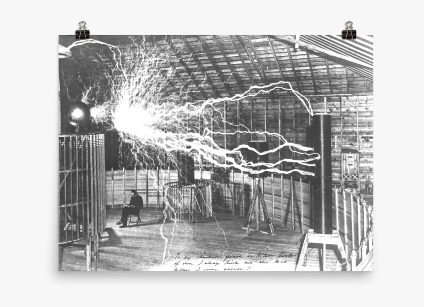Nikola Tesla In His Colorado Springs Experimental Station, HD Png Download