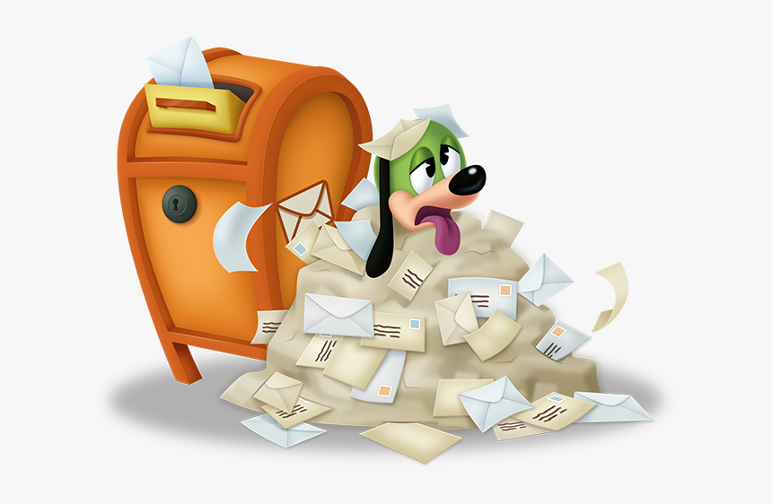 Postmaster Pete Sits Covered In Letters Next To A Toontown, HD Png Download