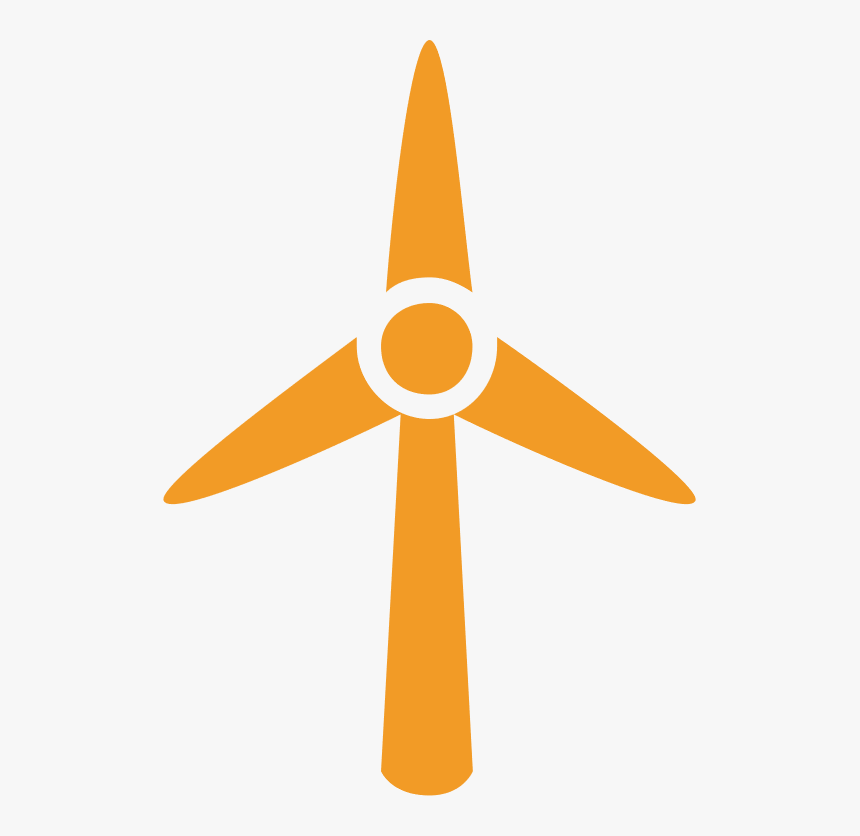 Blue Wind Turbine Icon, HD Png Download