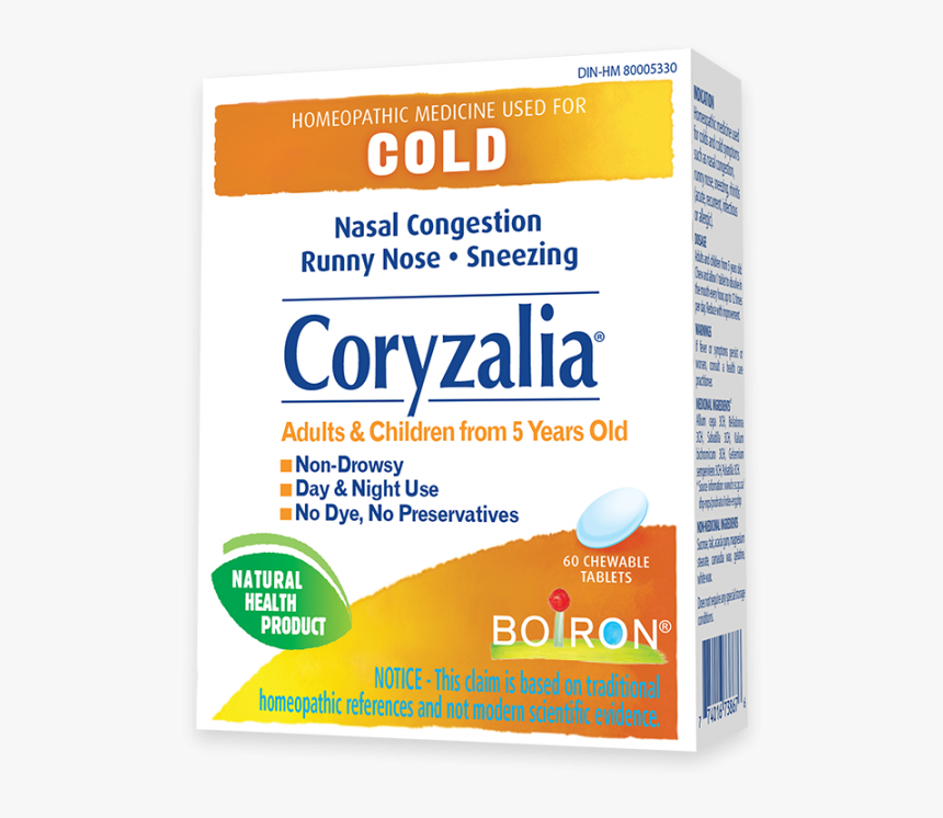 Coryzalia For Cold Symptoms, HD Png Download