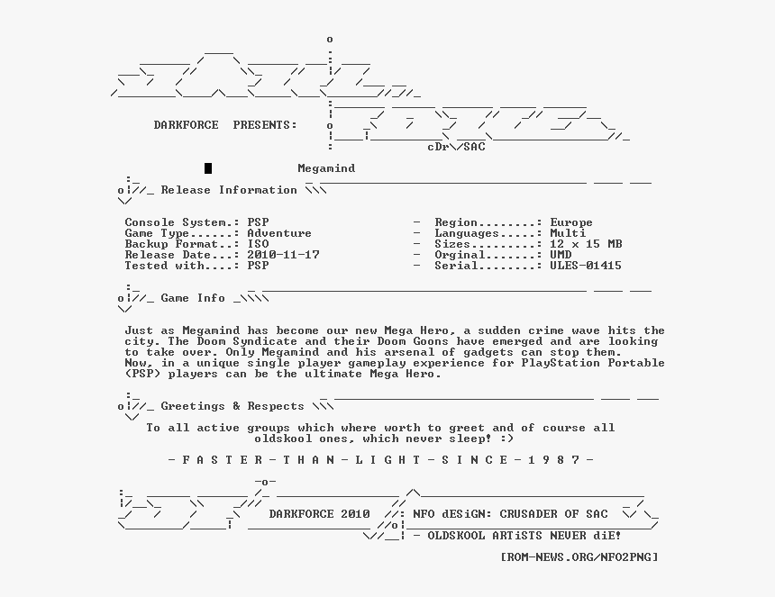 Megamind Eur Psp-darkforce, HD Png Download