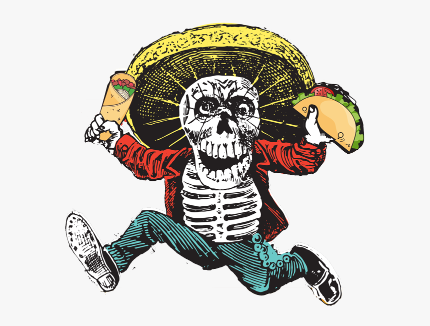 Skeleton Holding Taco, HD Png Download