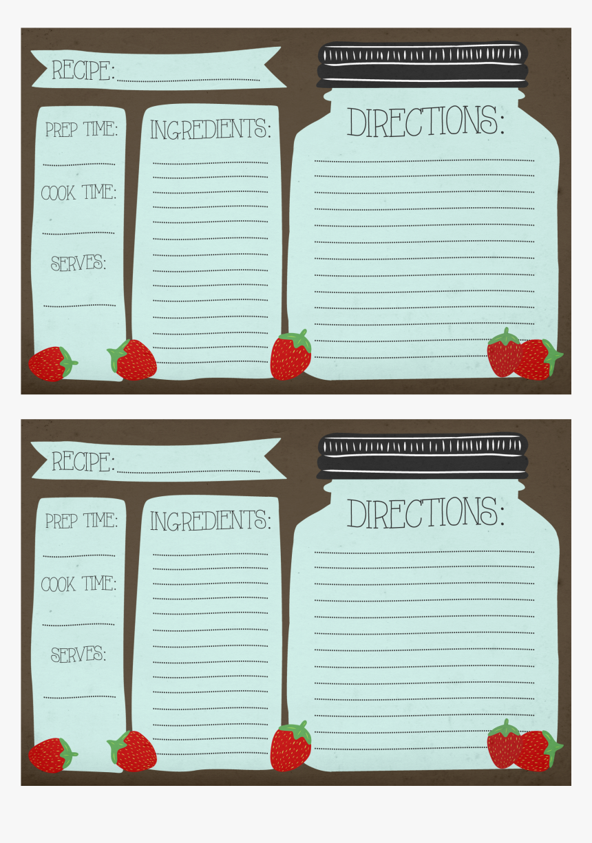 Recipe Card Png, Transparent Png