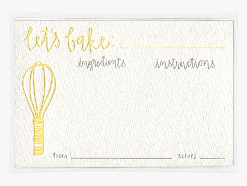 Let S Bake Heirloom Recipe Card, HD Png Download