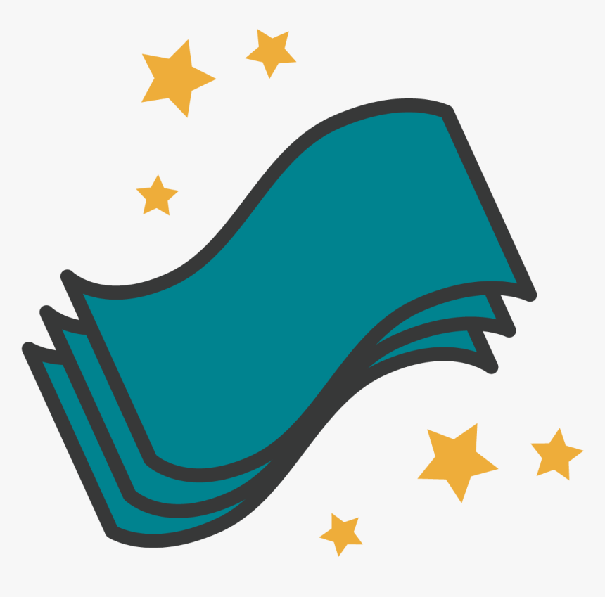 An Icon Of Dollar Bills And Stars, HD Png Download