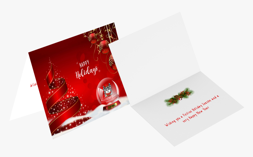 Christmas Card Mockup Folded, HD Png Download