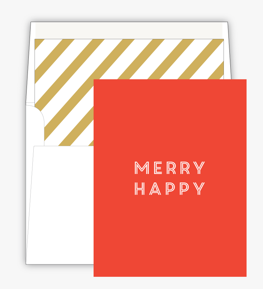 Bright Red Folded Holiday Card, HD Png Download