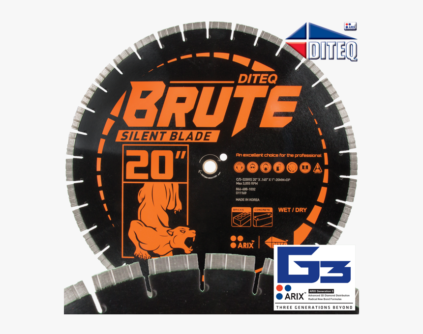 C/s-32 Arix™ Brute Silent Blades For Granite, Hard, HD Png Download