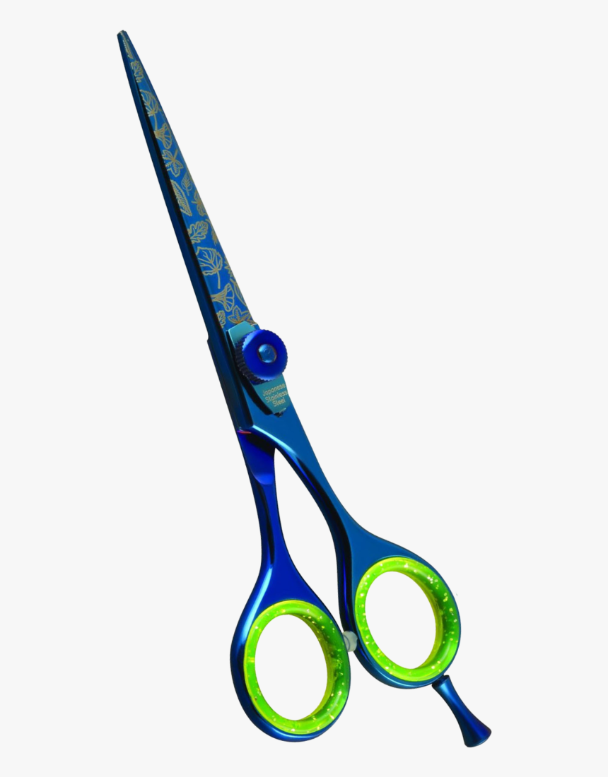 Samurai Barber Shears Blue Titanium With Unique Texture, HD Png Download