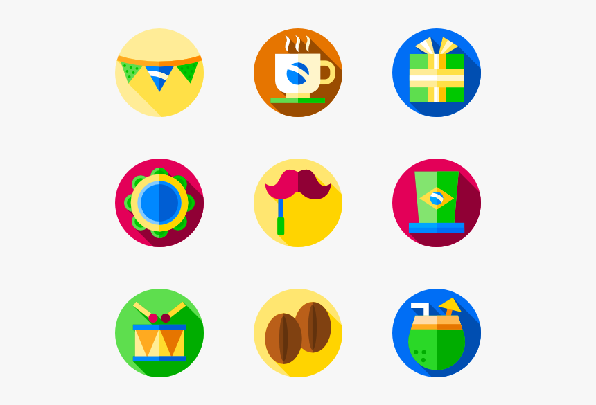 Flat Social Media Icons Png, Transparent Png