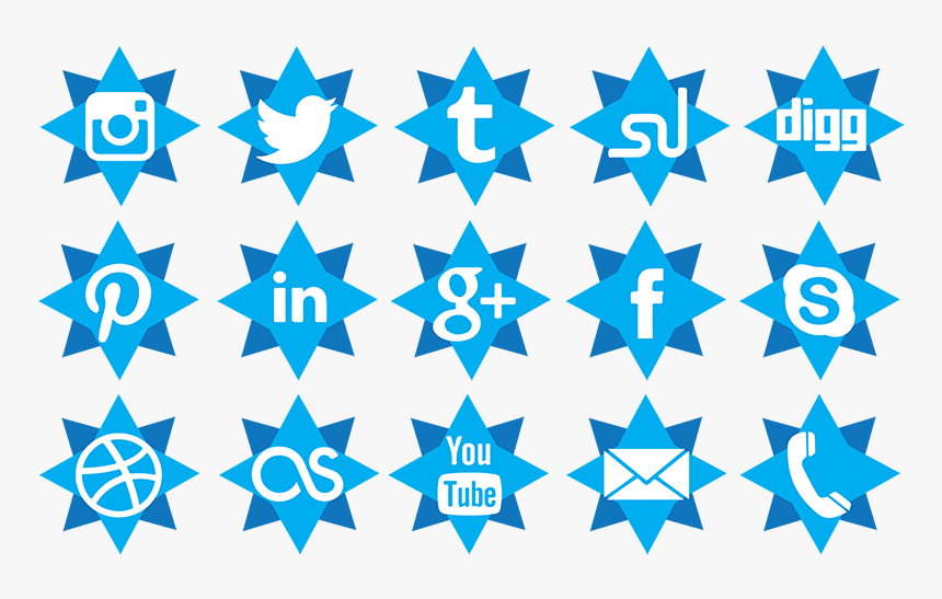 Star Social Media Icons, HD Png Download