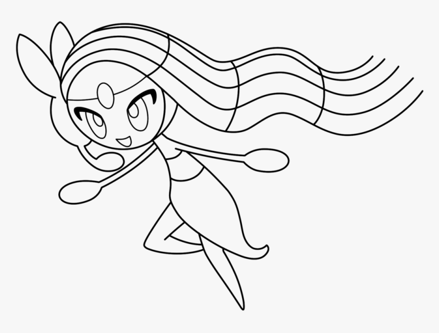 Meloetta Coloring Page , Png Download, Transparent Png