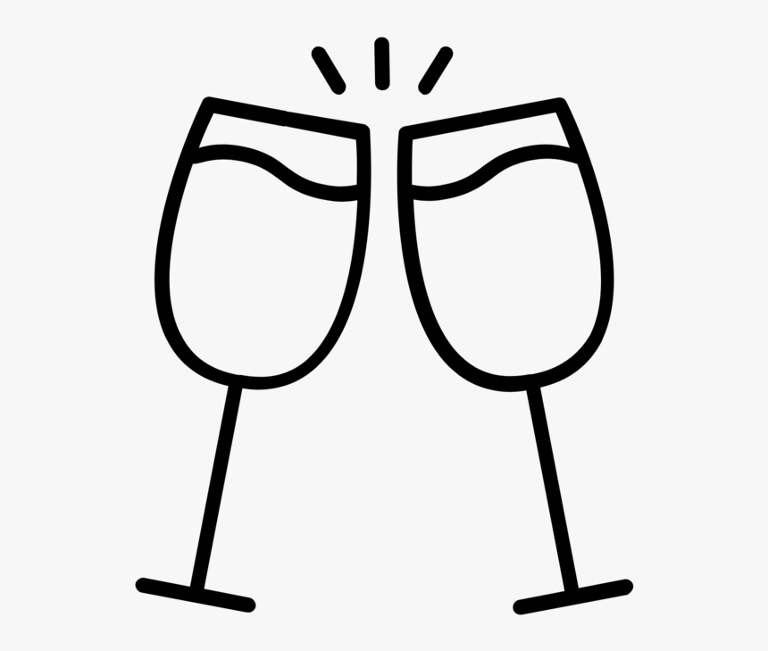 Champagne Glasses Icon , Png Download, Transparent Png