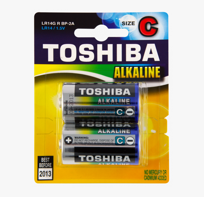 Toshiba Alkaline C 2pk, HD Png Download