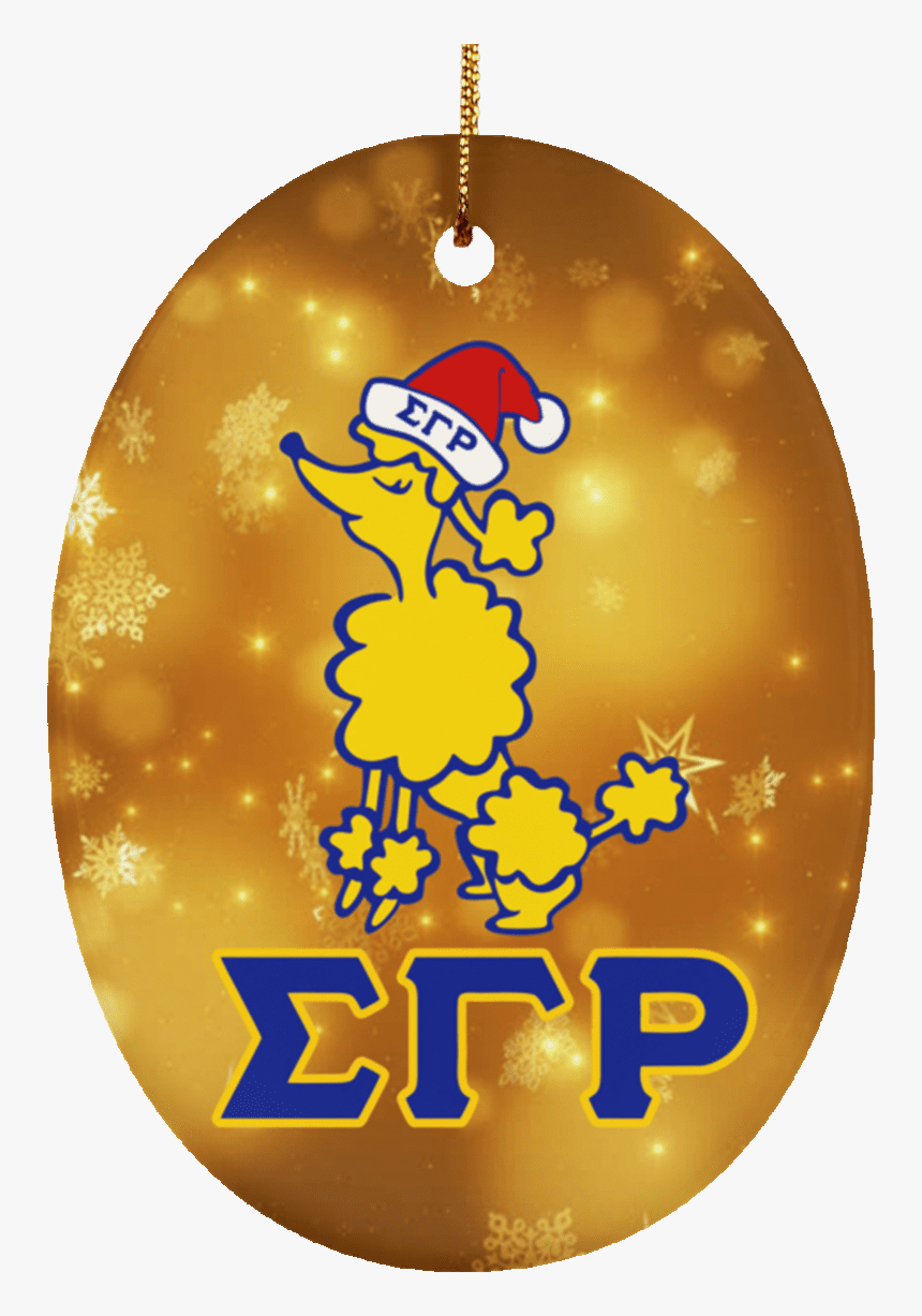 Sigma Gamma Rho Oval Ornaments, HD Png Download