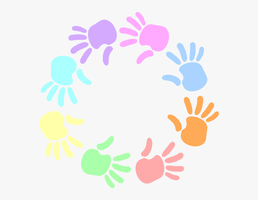 Colorful Circle Of Hands Svg Clip Arts, HD Png Download
