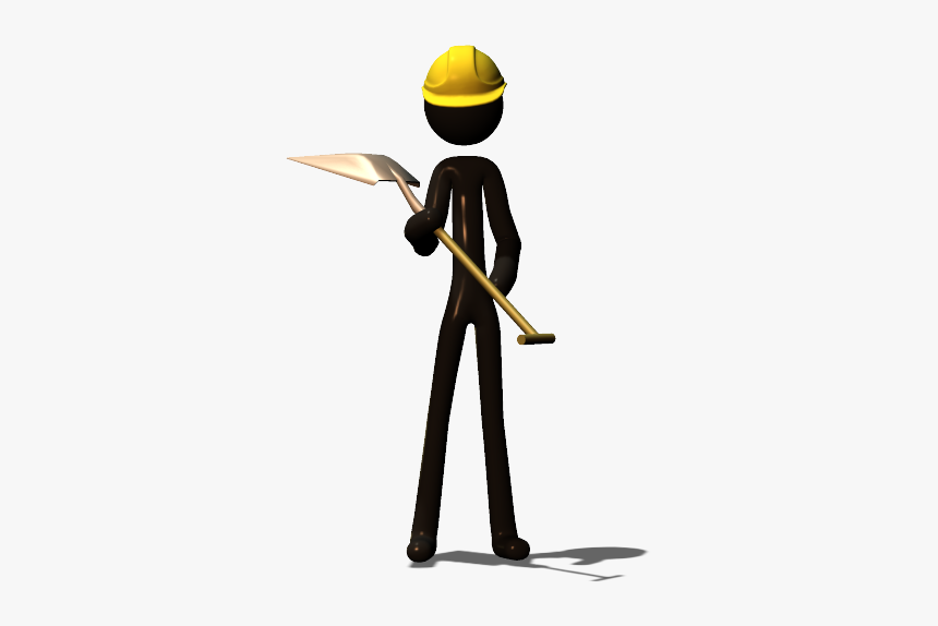 Stick Figure Shovel Front, HD Png Download