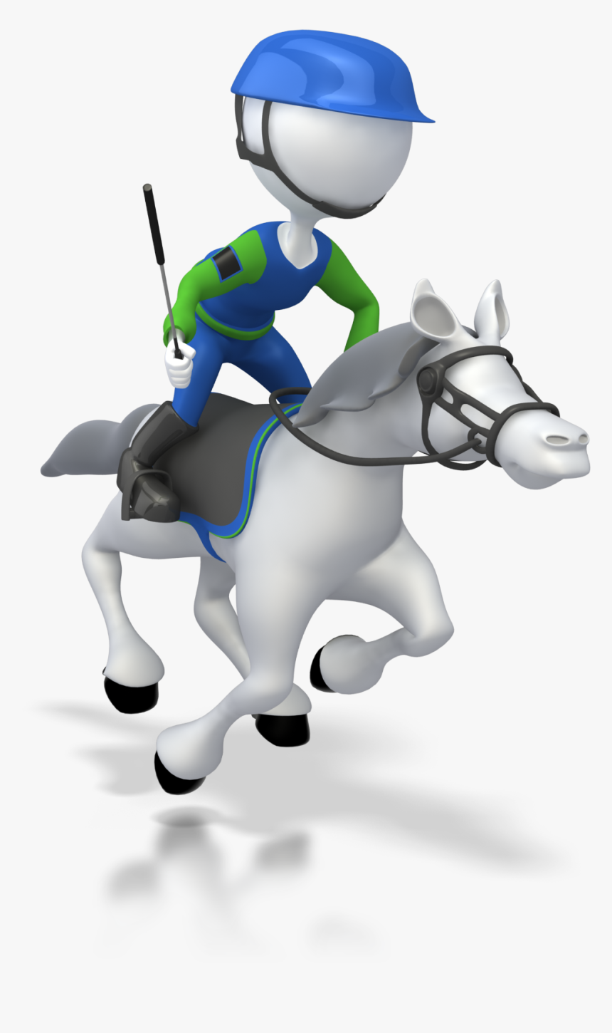 Stick Figure Jockey Riding Horse 1600 Clr, HD Png Download