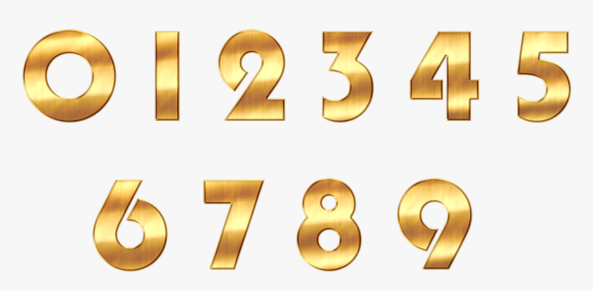 Pay, Numbers, Gold, Series, Gloss, Shiny, Noble, HD Png Download