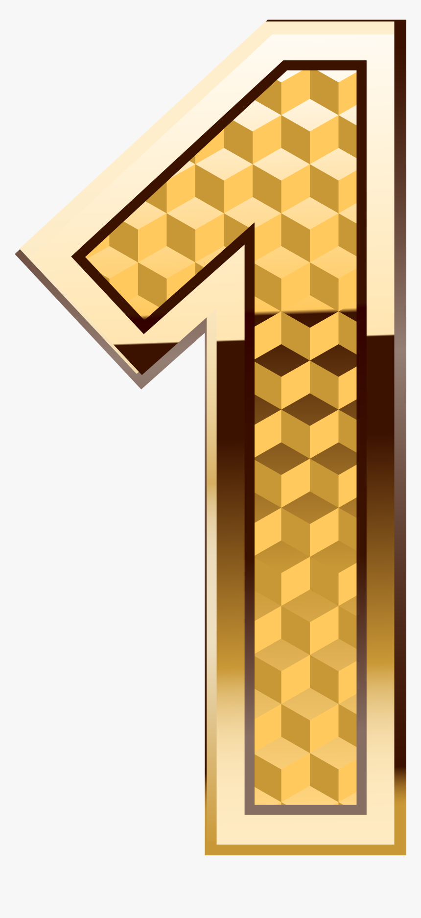 One Clipart Gold One, HD Png Download