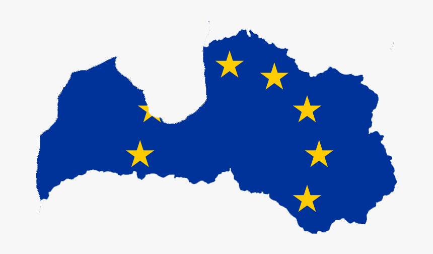 Flag-map Lv Eu, HD Png Download