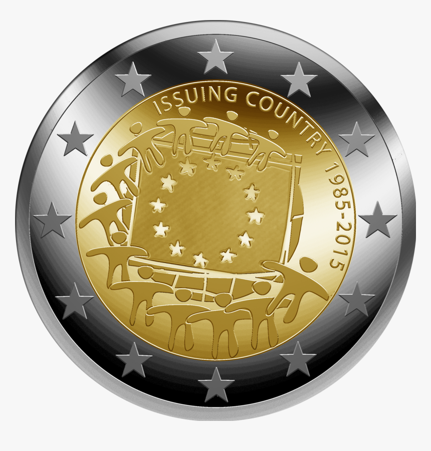 30 Years Of The Eu Flag Coin, HD Png Download
